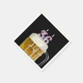 36誕生日ビールオンブラック スタンダードカクテルナプキン (角)