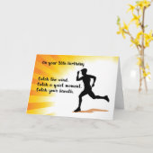 36誕生日マンランニング日が差すこと背景 カード (黄色い花)