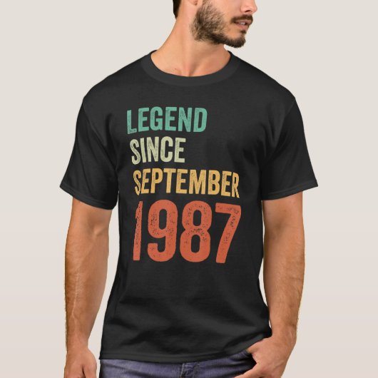 36誕生日ワイシャツ伝説1987年9月以来 Tシャツ (正面)