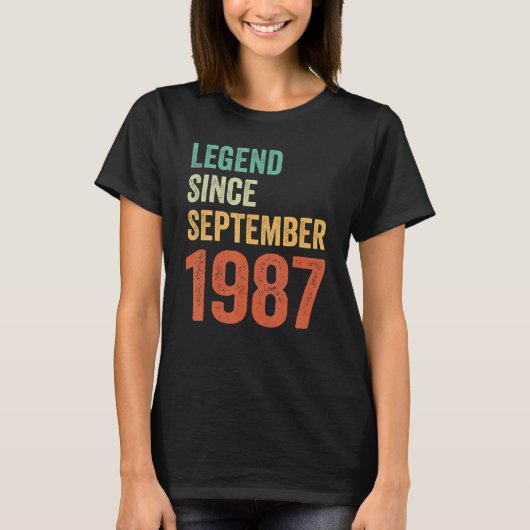 36誕生日ワイシャツ伝説1987年9月以来 Tシャツ (正面)