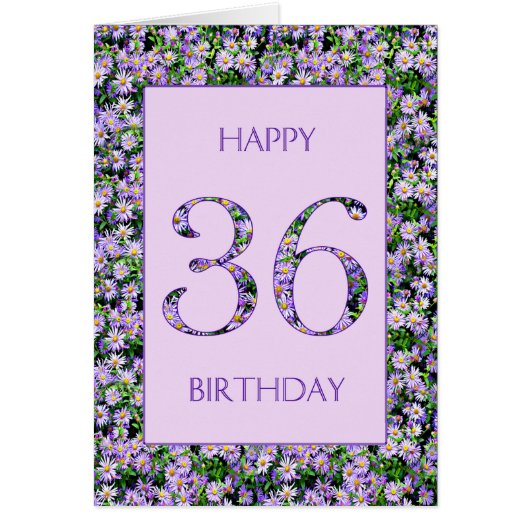 36誕生日紫デイジー (正面)
