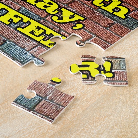 36誕生日:おもしろいグラフィティインスパイアレインボー36 ジグソーパズル (側面)