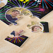 36誕生日:おもしろいレインボー#,名前をカスタムする+写真 ジグソーパズル (側面)