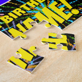 36誕生日:おもしろい、お祝カラフルい花火 ジグソーパズル (側面)