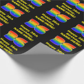 36誕生日:おもしろい、カラフルレインボーインスパイア# 36 ラッピングペーパー (角)