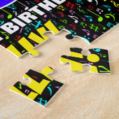 36誕生日:おもしろい、カラフル音楽シンボル、「36」 ジグソーパズル (側面)