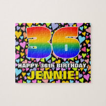 36誕生日—おもしろい、愛するハートシェイプ+「36」