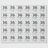 36誕生日:アールデコインスパイアスタイル「36」 +名前 ラッピングペーパー (フラット)