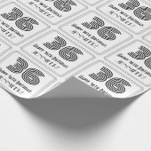 36誕生日:アールデコインスパイアスタイル「36」 +名前 ラッピングペーパー (角)