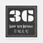 36誕生日:インスパイアアールデコ検索"36" +名前 スタンダードランチョンナプキン (正面)