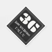 36誕生日:インスパイアアールデコ検索"36" +名前 スタンダードランチョンナプキン (角)