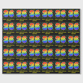 36誕生日:カラフル音楽シンボル、レインボー36 ラッピングペーパー (フラット)