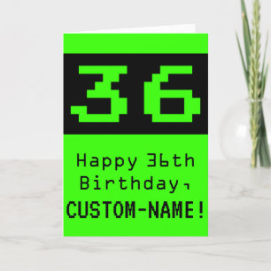 36誕生日:ネディ/オタク系のスタイル「36」と名前 カード