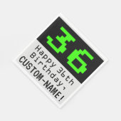 36誕生日 – ネディ/オタク系のスタイル「36」と名前 スタンダードランチョンナプキン (角)