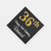 36誕生日～ラグジュアリーエレガントなフェイク金ゴールドルック# スタンダードランチョンナプキン (角)