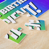 36誕生日— 数々の – 色のレインボーパターン「36」 ジグソーパズル (側面)