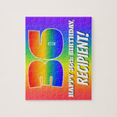 36誕生日— 数々の – 色のレインボーパターン「36」 ジグソーパズル (縦)