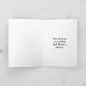 36誕生日:素朴 Wood Look、Rainbow "36" カード (内部)