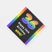 36誕生日: Rainbow Spectrum # 36,名前をカスタムする スタンダードランチョンナプキン (角)