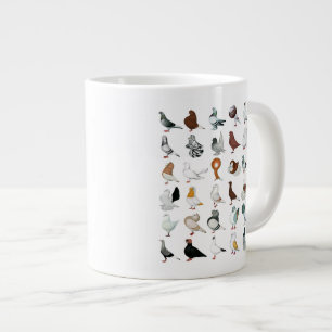 36鳩の品種 ジャンボコーヒーマグカップ