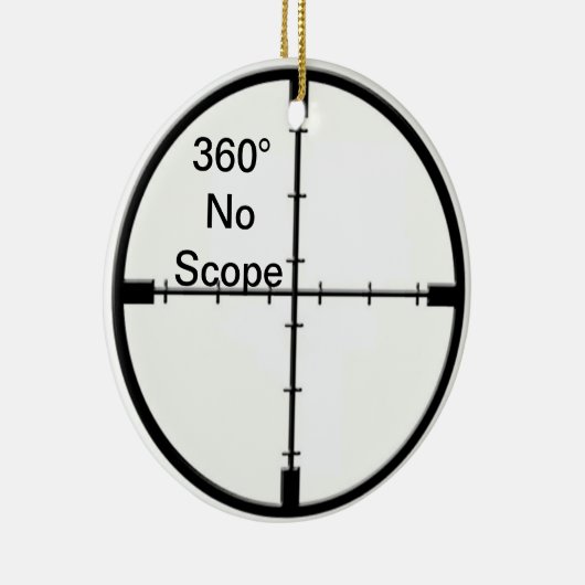 360の規模のビデオゲームの冗談のクロスヘア無しFPS セラミックオーナメント (右)