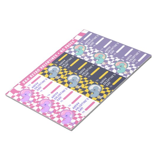 360レトロヴァレンティーンズティア遠くにメモ帳 ノートパッド (アングル)