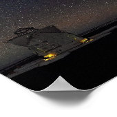 360度の南の空のパノラマ ポスター (角)