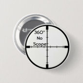 360規模のクロスヘアボタンFPSの冗談ピン無し 缶バッジ (正面&裏面)