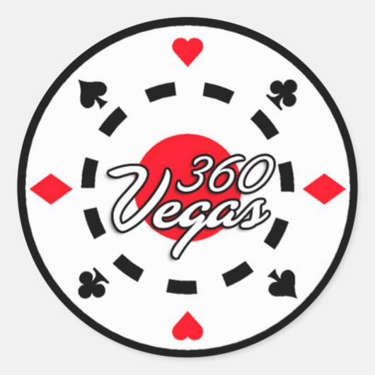 360 Vegasチップロゴシール ラウンドシール (正面)