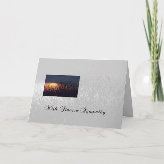 3628悔やみや弔慰ツリー鳥 カード (正面)