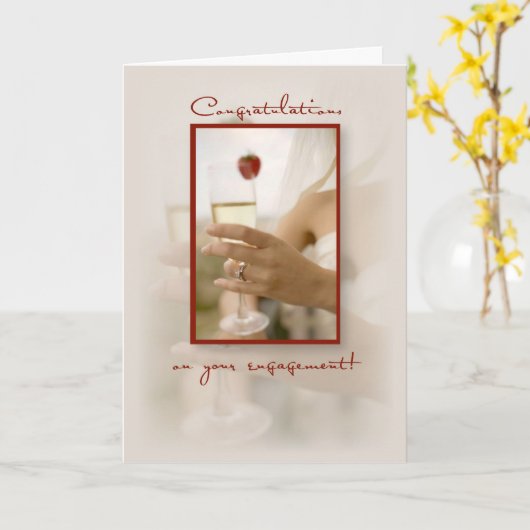 3649の婚約のお祝い カード (黄色い花)