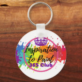 365クラブ絵を描カラースプラッシュロゴにインスピレーション キーホルダー (正面)