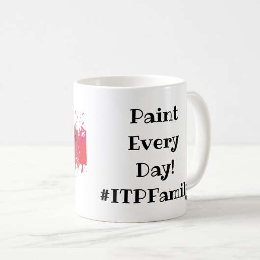 365人のクラブペンキを毎日絵を描くインスピレーション コーヒーマグカップ (正面右)