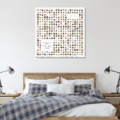 365人の日が私たちの最初の年を一緒に記念にコラージュ キャンバスプリント (インサイチュ (寝室))