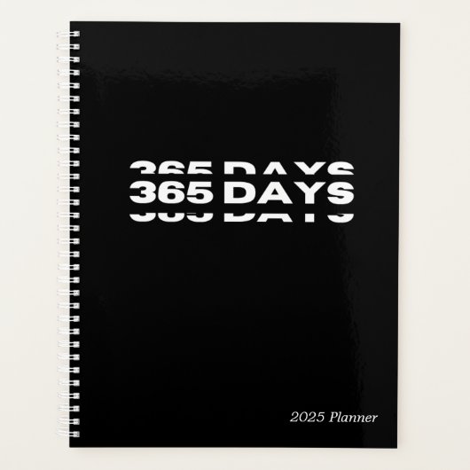 365日ブラック2025プランナー プランナー手帳 (正面)