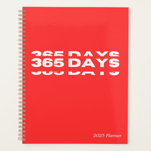 365日レッド2025プランナー プランナー手帳 (正面)