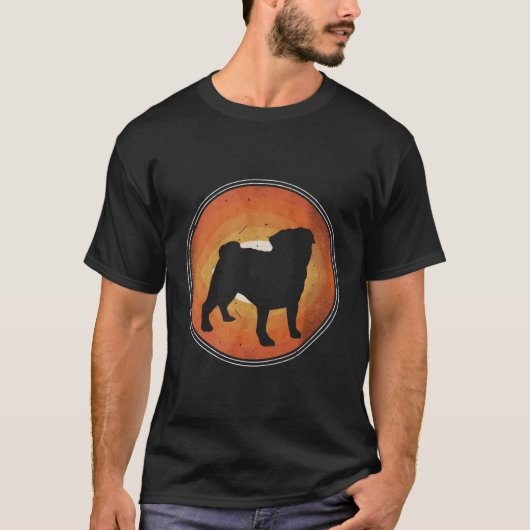 365犬種のパグスタイル Tシャツ (正面)