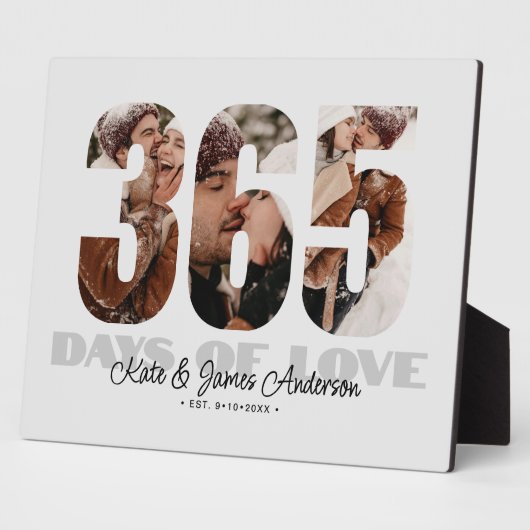 365 Days of Love 1st Anniversary Photo フォトプラーク (側面)