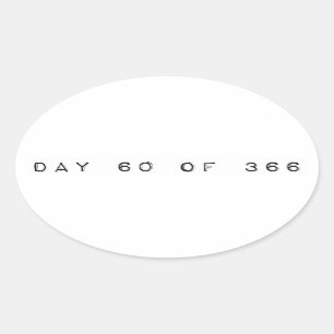 366うるう日の日60 楕円形シール