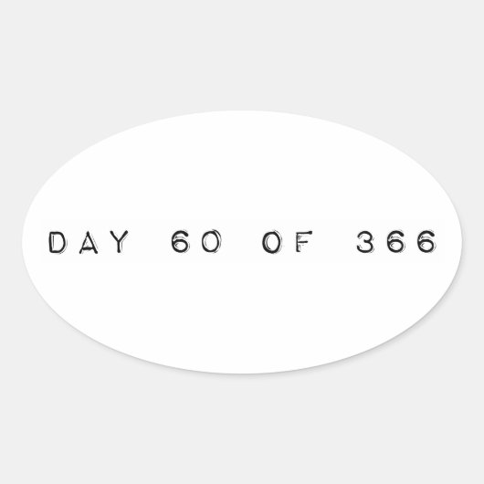 366うるう日の60日 楕円形シール (正面)