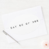 366うるう日の60日 楕円形シール (封筒)