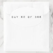 366うるう日の60日 楕円形シール (バッグ)