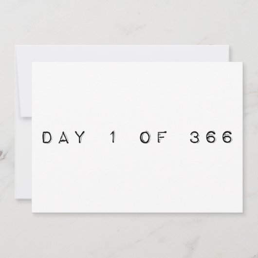 366年閏年の1日 招待状 (正面)