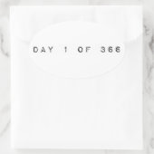 366年閏年の1日 楕円形シール (バッグ)