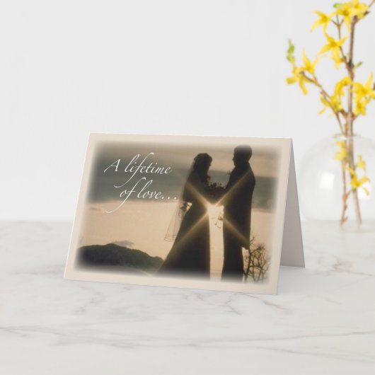 3662愛のカップルの生涯 カード (黄色い花)