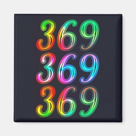 369の数値 マグネット (正面)