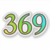 369 エンジェルナンバー 悟り シール (正面)