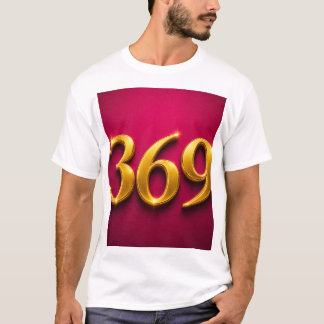 369 引き寄せの法則 ゴールドナンバー Tシャツ