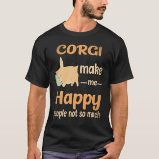 36 コーギー 私を幸せにするのはコーギーであって人ではない コーギー Tシャツ
