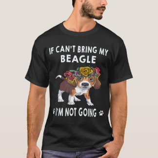 36 ビーグルが連れて行けないなら行かない ビーグル Tシャツ